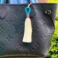 Maya Bay Tasseled Key Chain: Teal