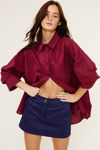 Merlot Button Down