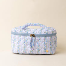 Load image into Gallery viewer, Glam &amp; Go Quilted Cosmetic Bag Petal Parade Blue
