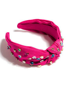 Gemmie Knotted Headband Magenta