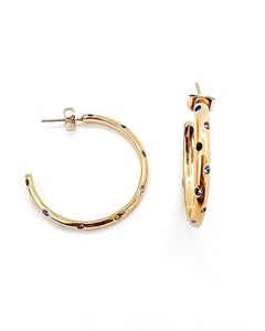 Elisha Diamond Colorful Crystal Hoop Earrings