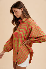 Load image into Gallery viewer, Hot Pink Multi Plaid Oversized Top
