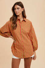 Load image into Gallery viewer, Hot Pink Multi Plaid Oversized Top
