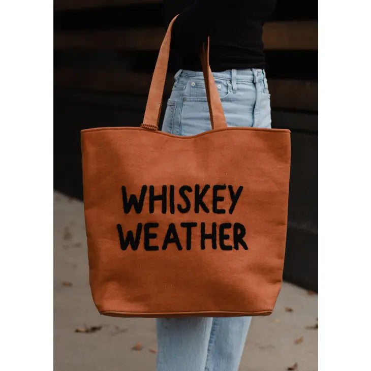 Caramel Whiskey Weather Tote