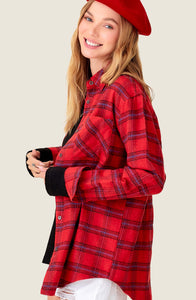 Red Classic Plaid Button Down