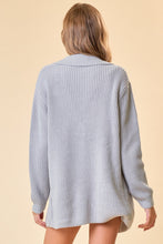 Load image into Gallery viewer, Grey Drop Shoulder Sweater Blazer
