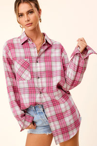 Candy Plaid Button Down Shirt