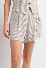 Load image into Gallery viewer, Pinstripe Pleated Short
