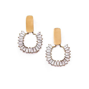 Eugenia Gold Crystal Earrings