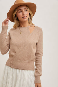 Latte Wrap Knit Top