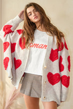 Load image into Gallery viewer, Oversized Heart Cardigan
