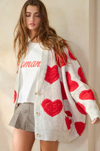 Oversized Heart Cardigan