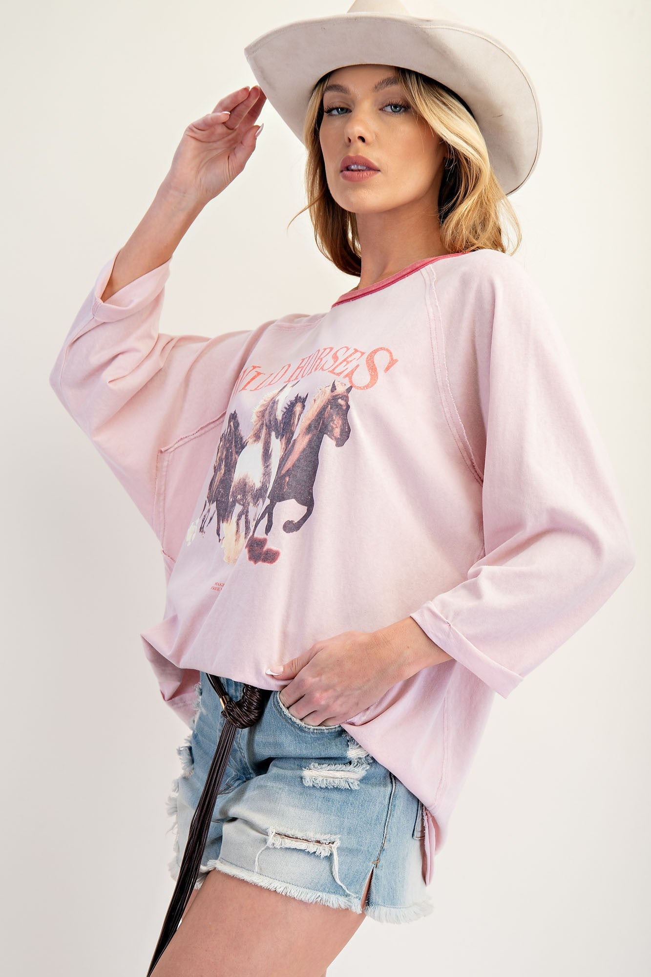 Vintage Rose Western Tee