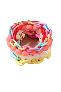 Multi Chain Stackable Bracelet Set
