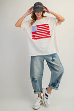 Load image into Gallery viewer, Ecru American Flag Top
