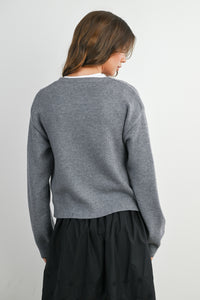 Long Sleeve Buttoned Cropped Cardigan