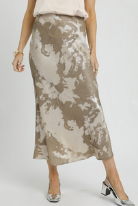 Metallic Midi Skirt