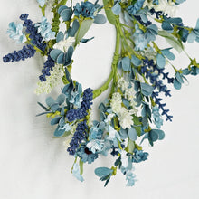 Load image into Gallery viewer, Wreath-Mix Country Blue and White Flowers
