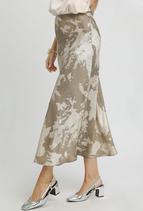Metallic Midi Skirt