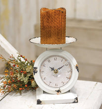 Load image into Gallery viewer, Farmhouse White Old Town Scale Clock
