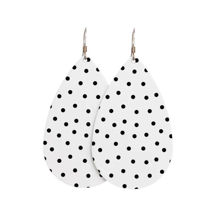 White Polka Dot Teardrops