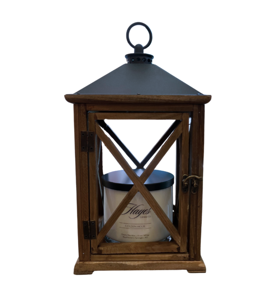 Wooden Candle Warmer Lantern
