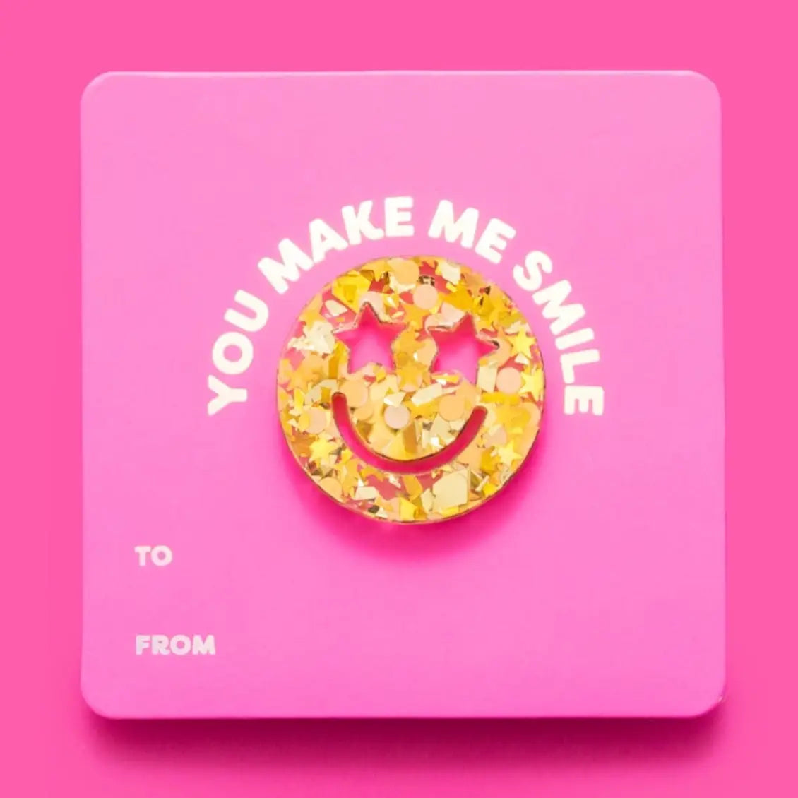 Smiley Confetti Pin Card