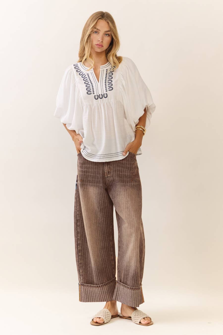 The Striped Barrel Carpenter Culottes Pants