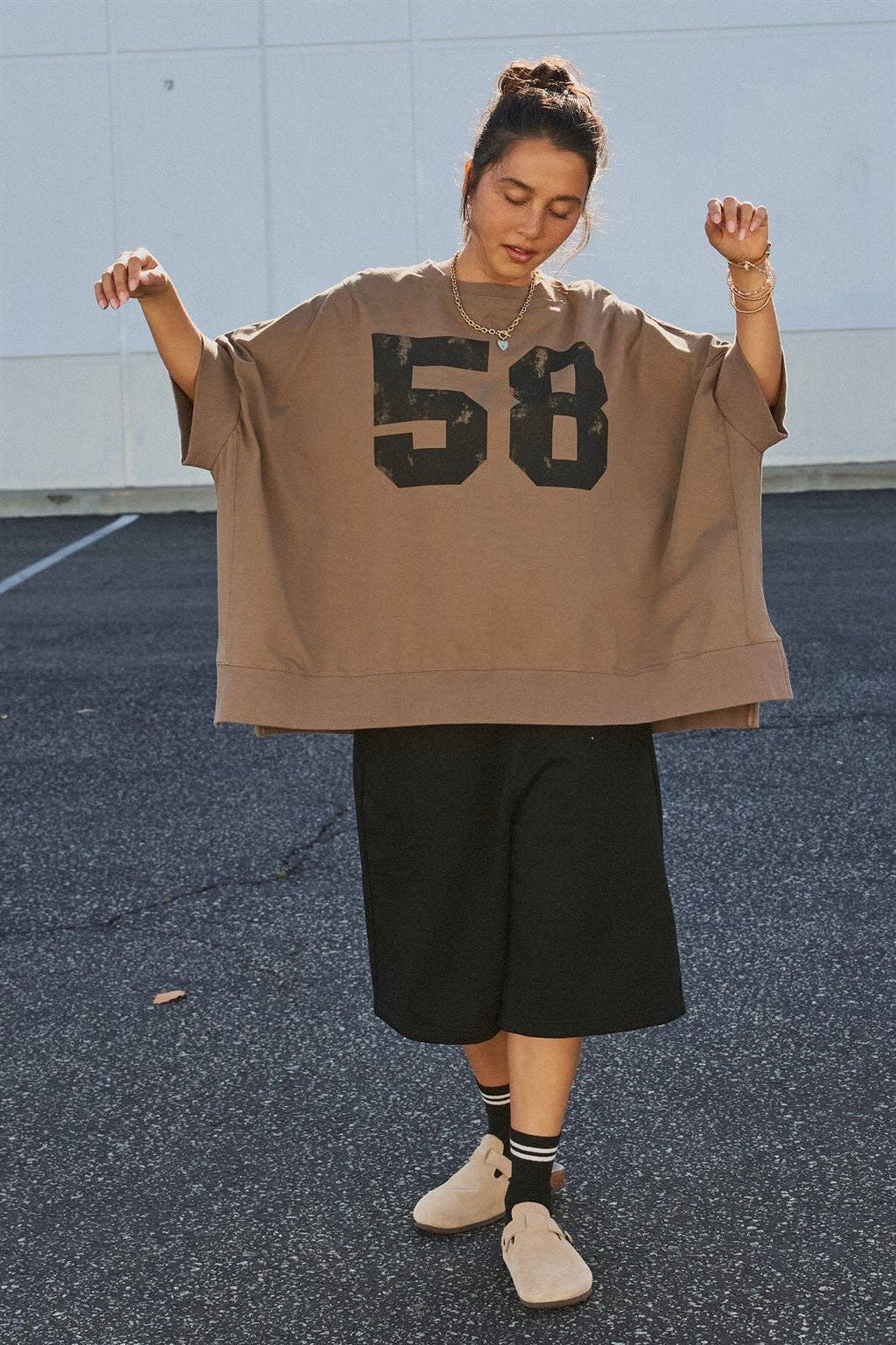 Retro Graphic Oversized Top