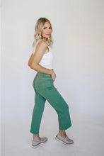 Load image into Gallery viewer, Green Cropped Jean
