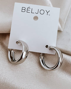 Everette Hoop Earrings Silver