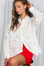 Load image into Gallery viewer, Sweet Heart Embroidered Oversized Shirt
