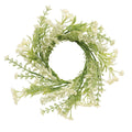 Delicate Cream Astilbe & Lace Candle Ring