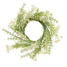 Load image into Gallery viewer, Delicate Cream Astilbe &amp; Lace Candle Ring
