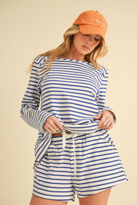 Blue Stripe Short