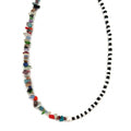 Paisley Colorful Stone Pearl Necklace