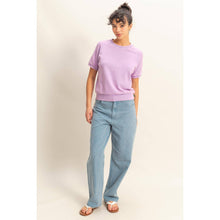Load image into Gallery viewer, Wisteria Crew Neck Ribbed Tee
