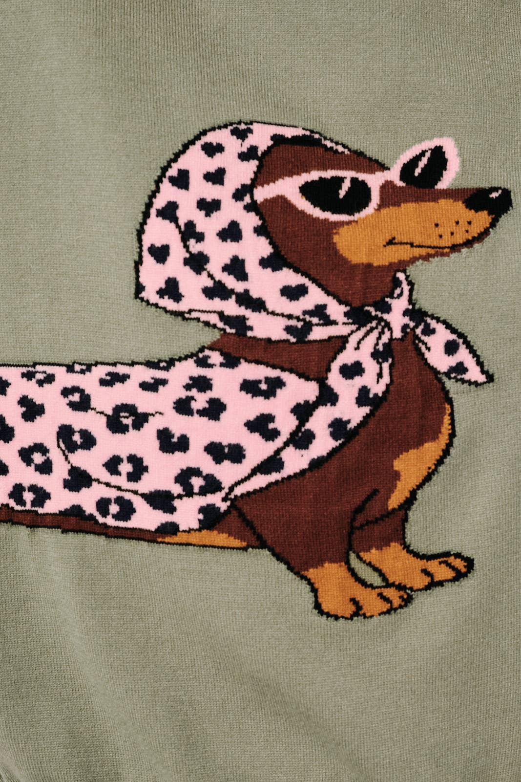 Round Neck Dachshund Sweater