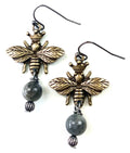 OR481 ER-Bee w/Stone Bead Drop On Wire