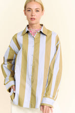 Load image into Gallery viewer, Blue/Camel Stripe Top
