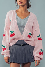 Load image into Gallery viewer, Cherry Crochet Cardigan
