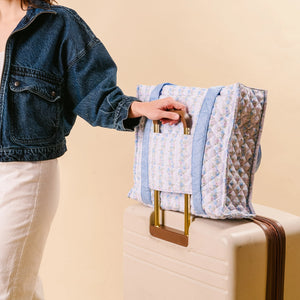 Everyday Quilted Tote Petal Parade Blue