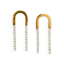 Load image into Gallery viewer, Edel Crystal Chain Drop Earrings
