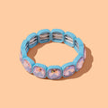 Elise Enamel Stretch Bracelet - Blue