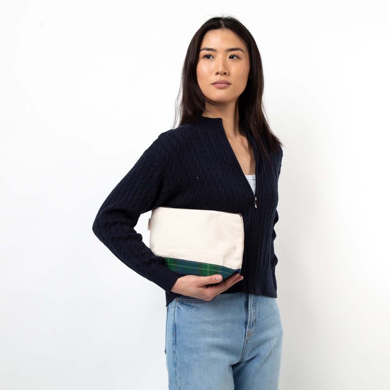 CB Station Plaid Clutch