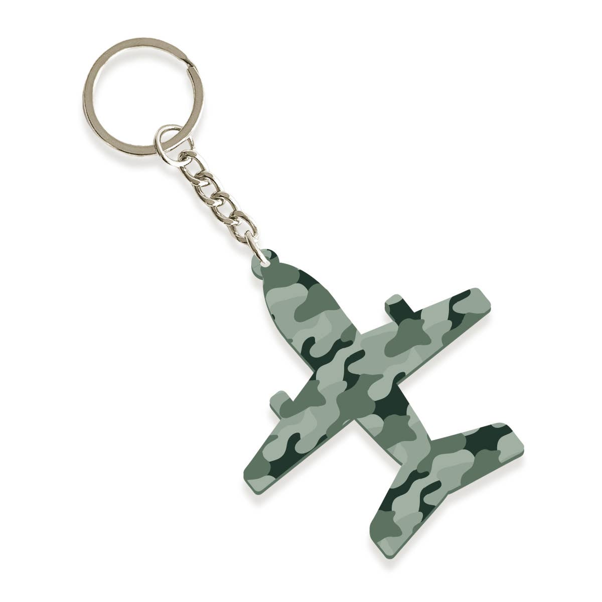 Camo Airplane Keychain
