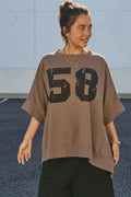 Retro Graphic Oversized Top