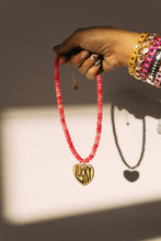 Load image into Gallery viewer, Lucky In Love Stone Necklace - Pink
