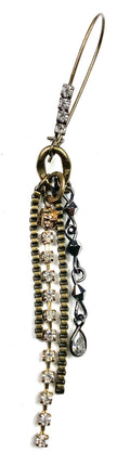 FR031 ER-Rhinestone Fring Earring