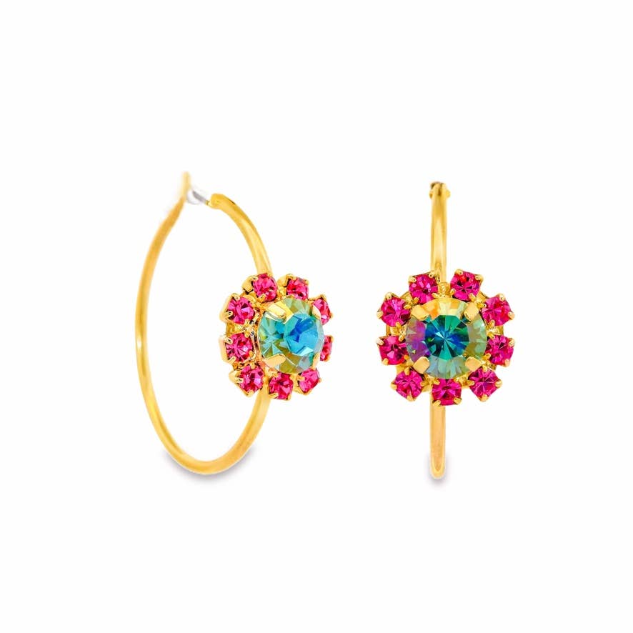 Mini Bianca Hoops in Rose